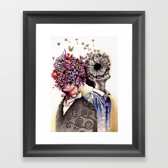 Optimist/Pessimist Framed Art Print