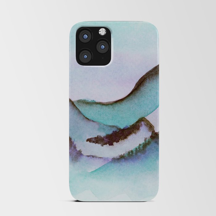 Beautiful Minimalist Mountain Range iPhone Card Case