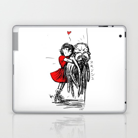 A Girl and Her Spider Laptop & iPad Skin