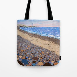 Seaside Popples with Lighthouse Tote Bag