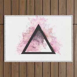 Abstract Triangle (Red) Outdoor Rug
