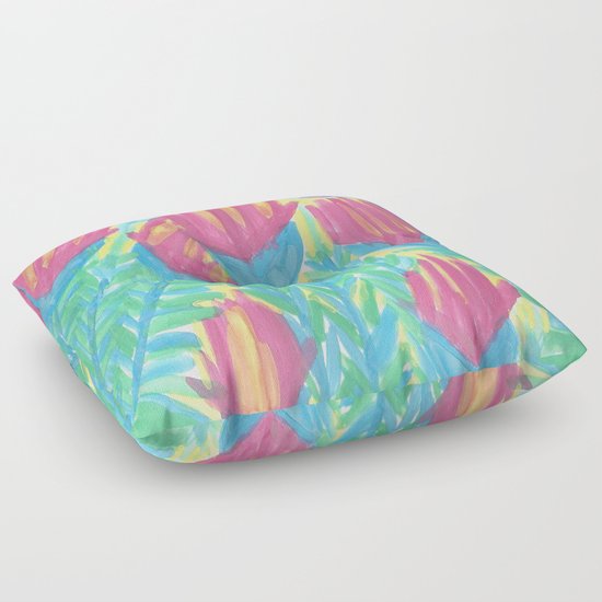 Lotus Garden Abstract Floor Pillow by Danielle Gensler Society6