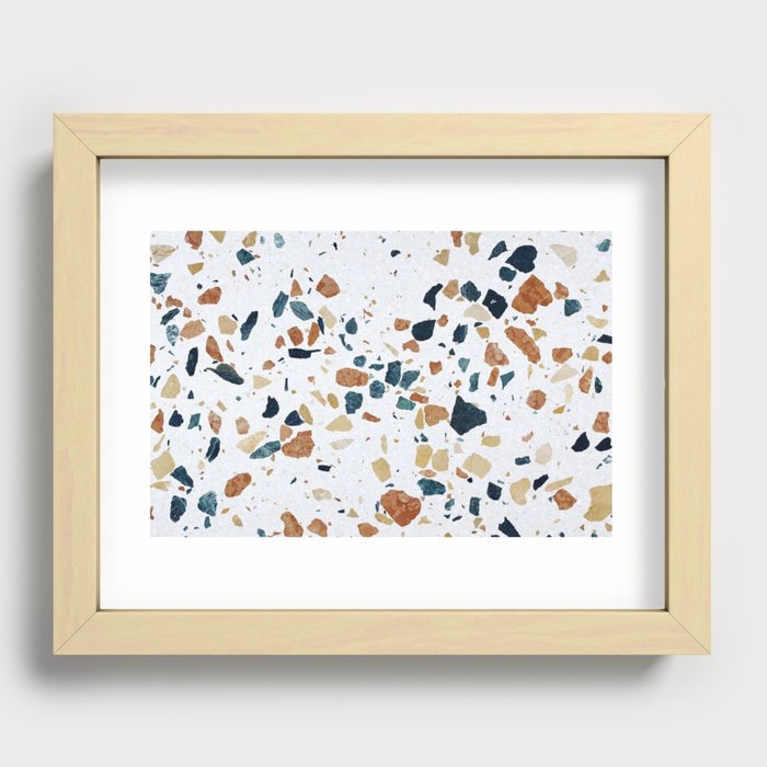Colorfull Terrazzo Recessed Framed Print
