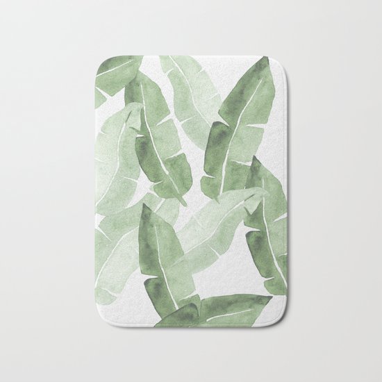 Tropical Leaves 2 Bath Mat