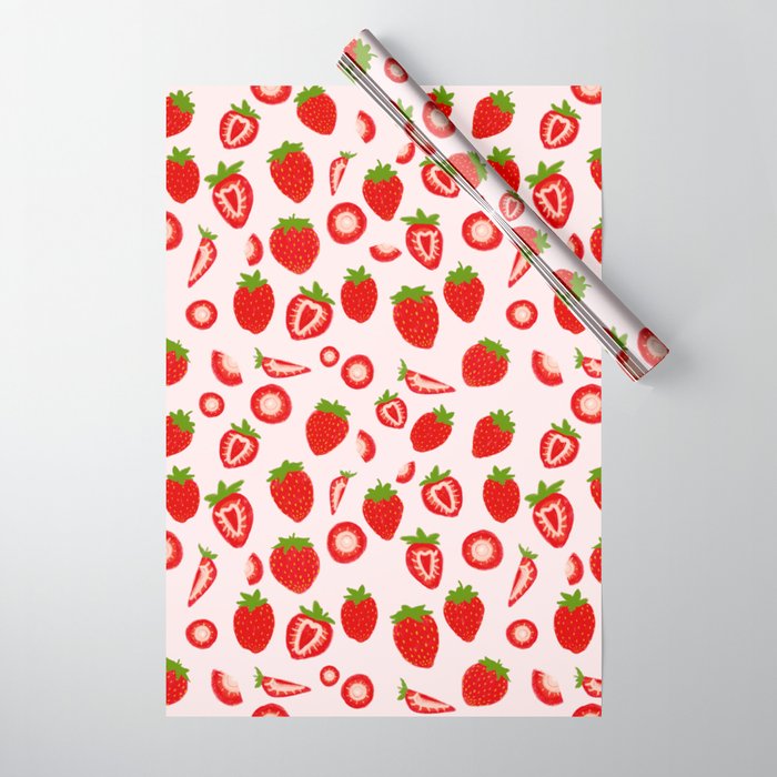 Strawberry milk kawaii Wrapping Paper