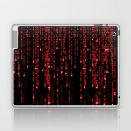 Red matrix code - binary digital Laptop Skin