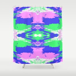 Hisaei - Abstract Colorful Batik Butterfly Mandala Art Shower Curtain