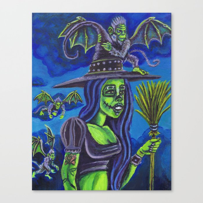 Wicked Witch Canvas Print By Funnyfuse Society6