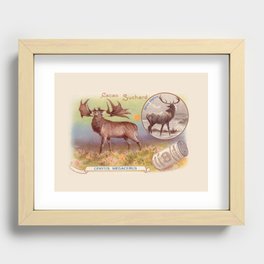 Vintage deer illustration Recessed Framed Print