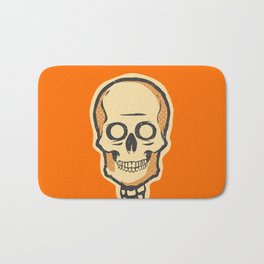Spooky Vintage Halloween Skeleton Skull Bath Mat