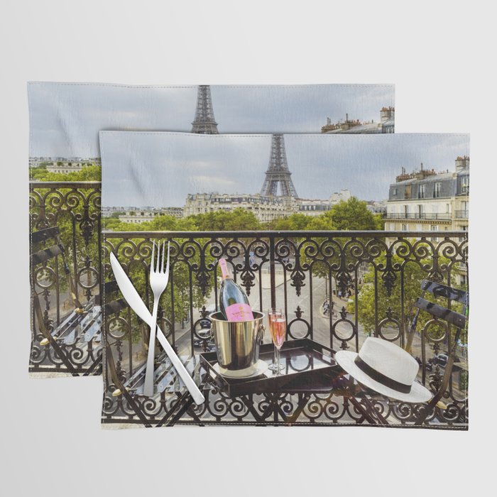 Eiffel Tower Paris Balcony View Placemat