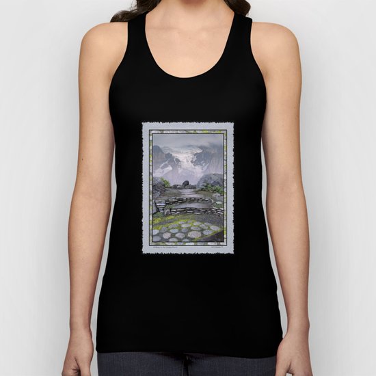 WALKWAY TO THE HANGING GLACIER Unisex Tank Top