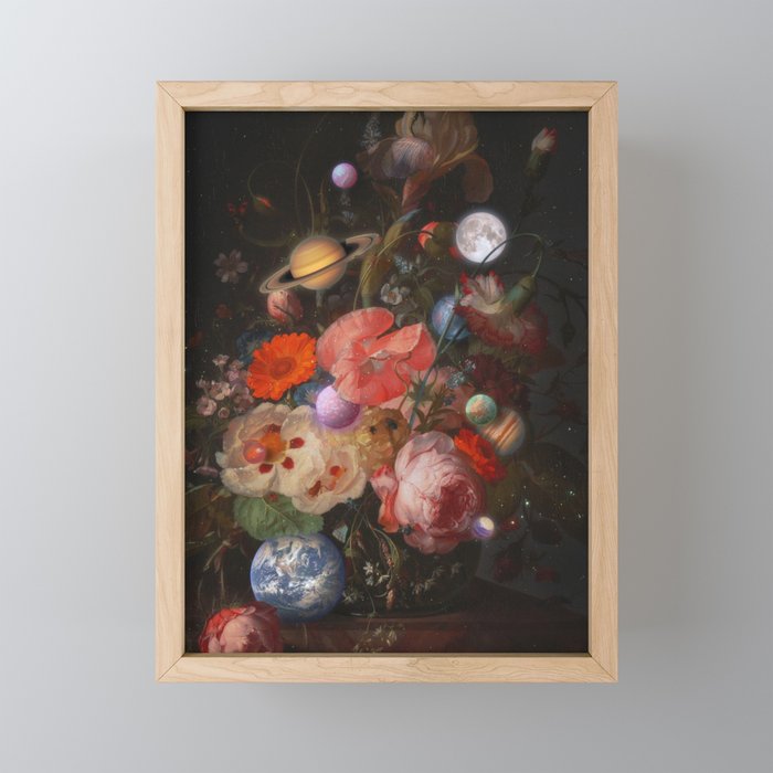 Bouquet of Planets Framed Mini Art Print