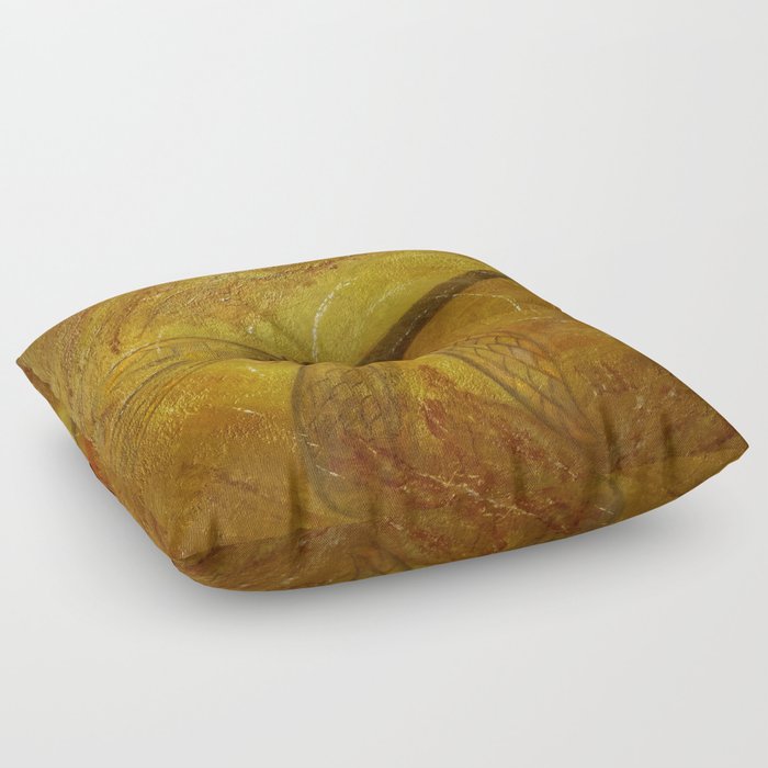 Dragonfly in Amber Floor Pillow