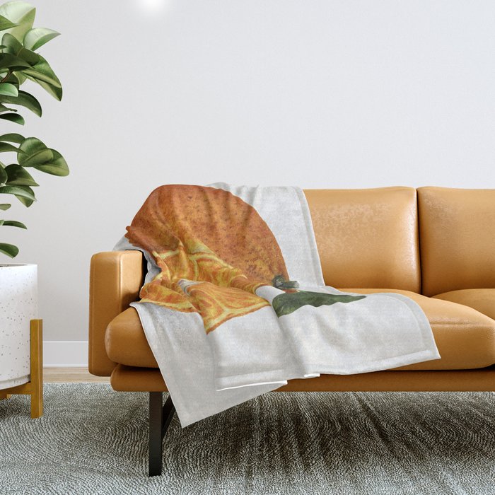 Delicious Orange Tangerine Illustration Throw Blanket