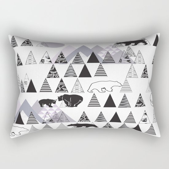 Mountain Bears No. 1 Rectangular Pillow
