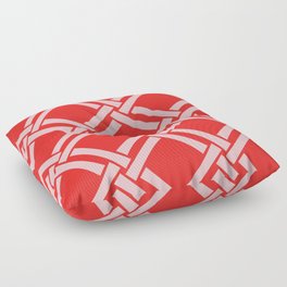 Classic Bamboo Trellis Pattern 566 Red and Pink Floor Pillow