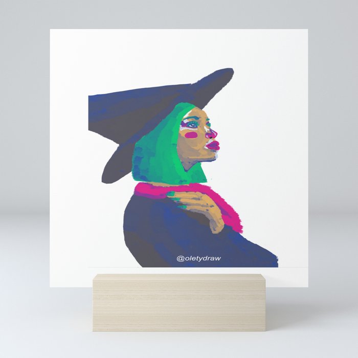 witch-model-woman-hallowen Mini Art Print