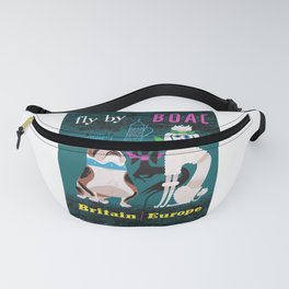 1955 BOAC Britain Europe Airline Poster Fanny Pack