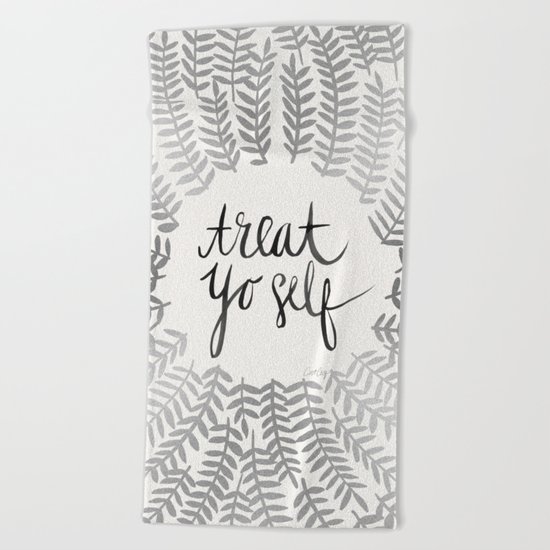 Treat Yo Self – Silver Beach Towel