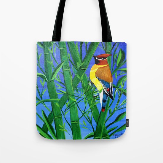 Bamboo and bird Tote Bag