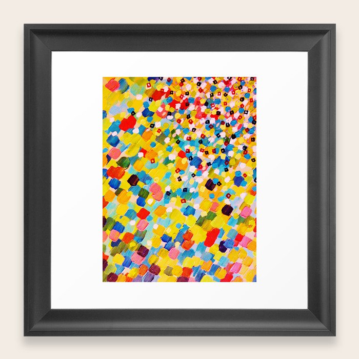 Swept Away 2 Vibrant Colorful Rainbow Mango Yellow Waves Mermaid
