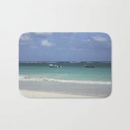 Carribean sea 12 Bath Mat | Color, Tropical, Beach, Nature, Photo, Clean, Nobody, Landscape, Maya, Oceanic 