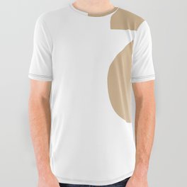 a (Tan & White Letter) All Over Graphic Tee