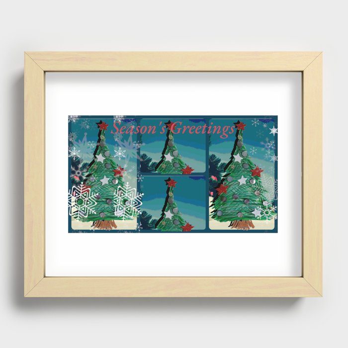 Christmas card # 3 Recessed Framed Print