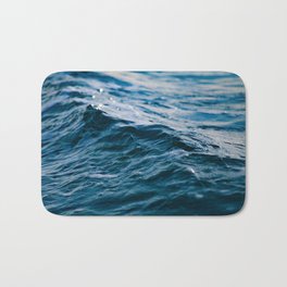 Blue Ocean Waves Bath Mat | Cali, Island, Beach, Foam, Storm, Ocean, Wave, Sea, Water, Tide 