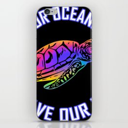 Tie Dye Sea Turtle Save Our Oceans Save Our Future iPhone Skin