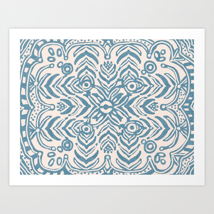 Boho coastal pattern  Art Print