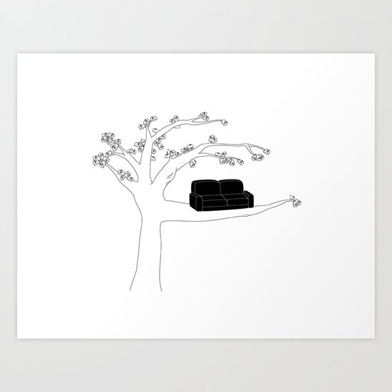 Sitting in a tree Art Print