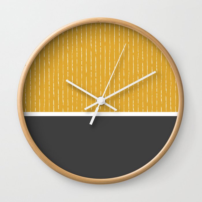Yellow & Gray Wall Clock