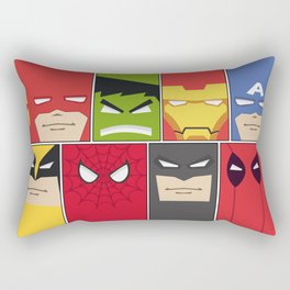 Minimalist Superheroes Rectangular Pillow