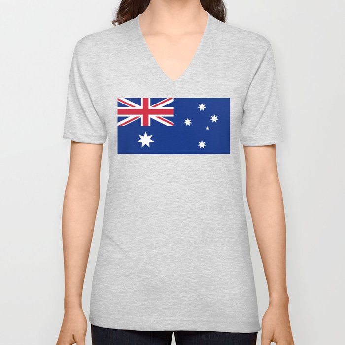 Australian flag V Neck T Shirt