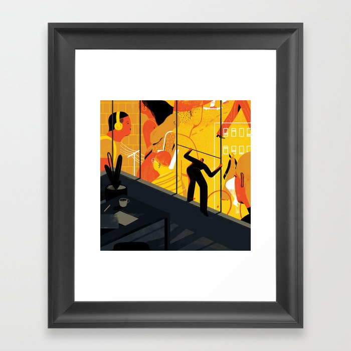 Watching the World Go By Framed Art Print