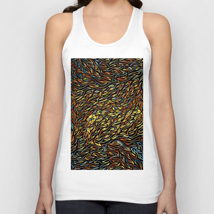 Stained Glass Flames Tank Top