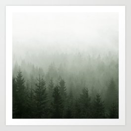Step Into My Office Art Print | Woods, Vintage, Mountain, Moody, Natural, Pine, Photo, Hipster, Nature, Forest 