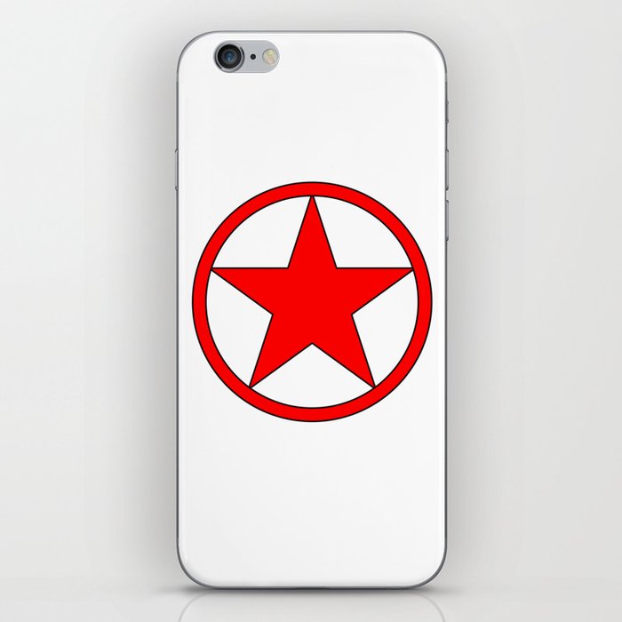 Red Star and Circle. iPhone Skin