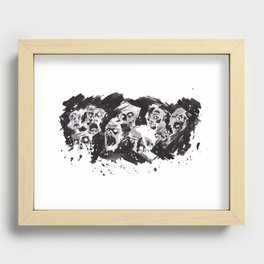 Zombie Lunch Recessed Framed Print