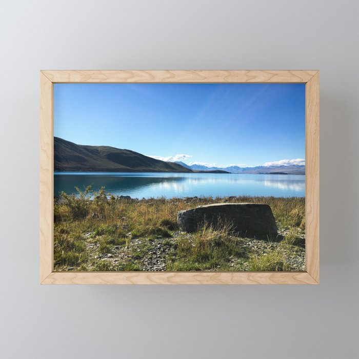 Lakeside View (Punakaiki, New Zealand) Framed Mini Art Print