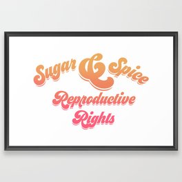 sugar and spice and reproductive rights Framed Art Print