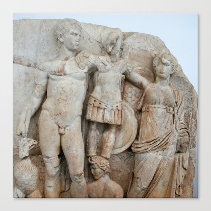 Augustus and Victory Sebastion Relief Classical Art Canvas Print
