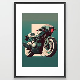 Retro Motorcycle #1 Framed Art Print