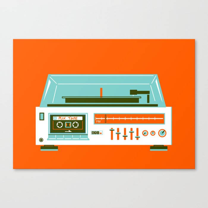 Mix Tape - I love the 80s Canvas Print