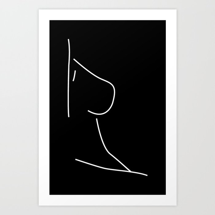 Erotic Contour Drawing No.3 Art Print by Modisegno