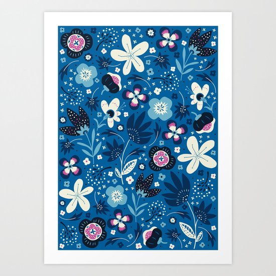 Blue Meadow Art Print
