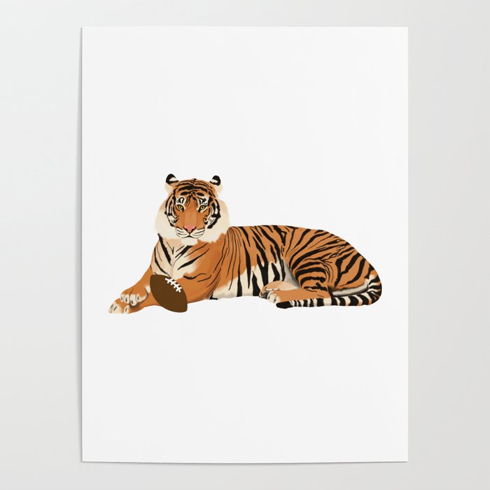 Football Tiger Poster
