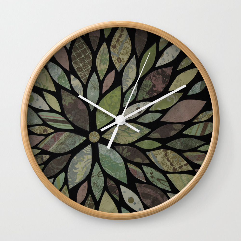 Floral Spiral Wall Clock by artistrybyerin